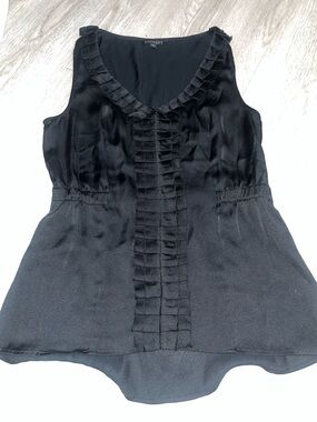 Express Black Ruffled Tank Medium